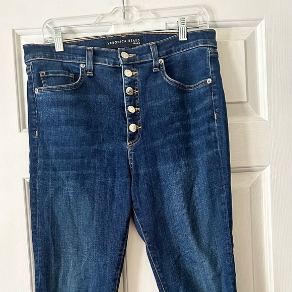 Veronica Beard Debbie 10” skinny jeans. Medium wash, high rise, size 30 - Picture 5 of 8